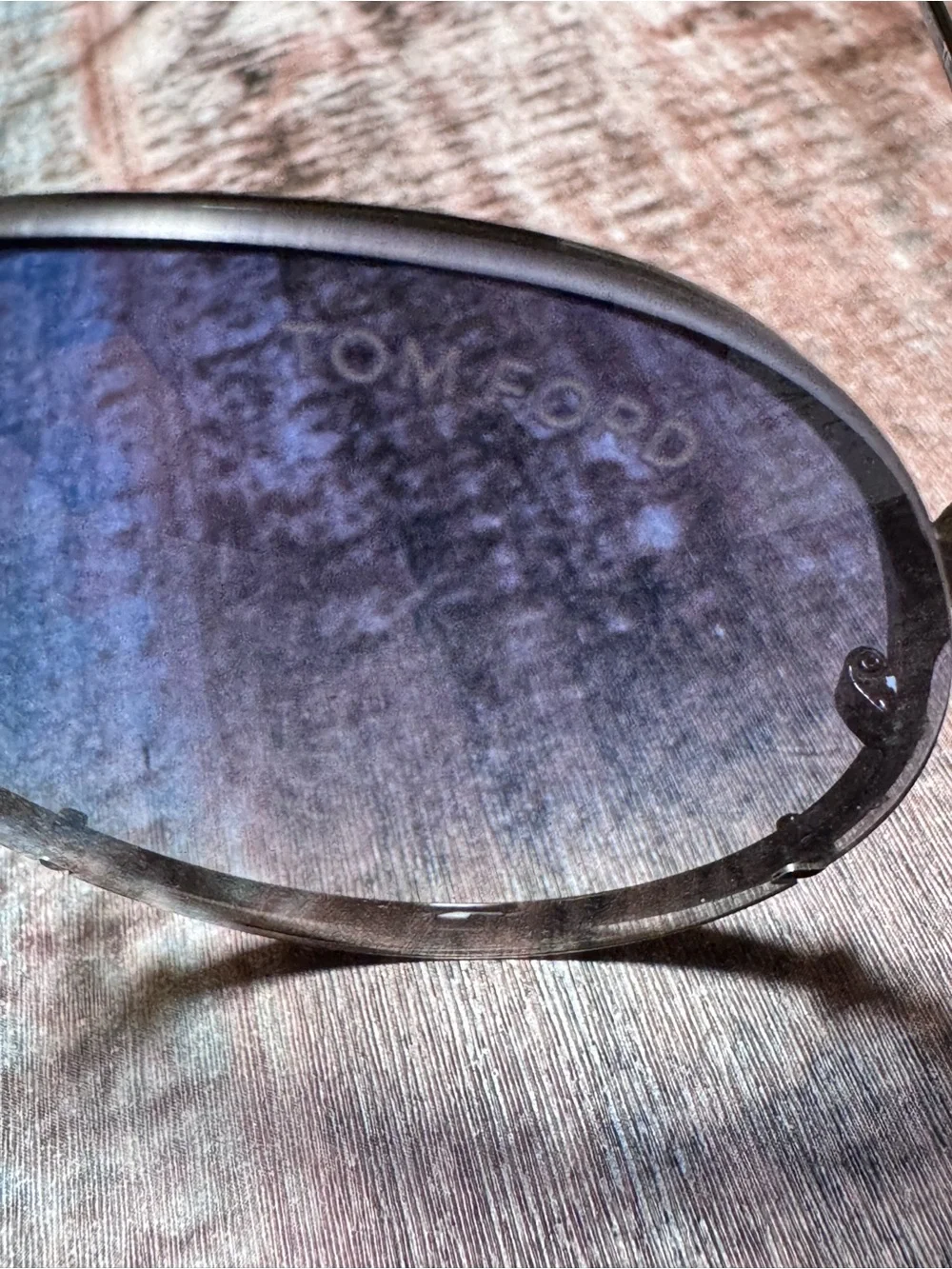 Tom Ford Black Slim Eyeglass Arm with White Logo